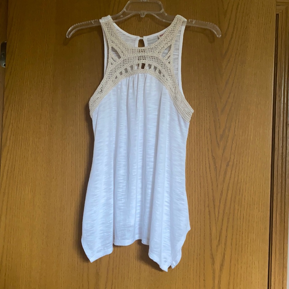 Macrame White Tank